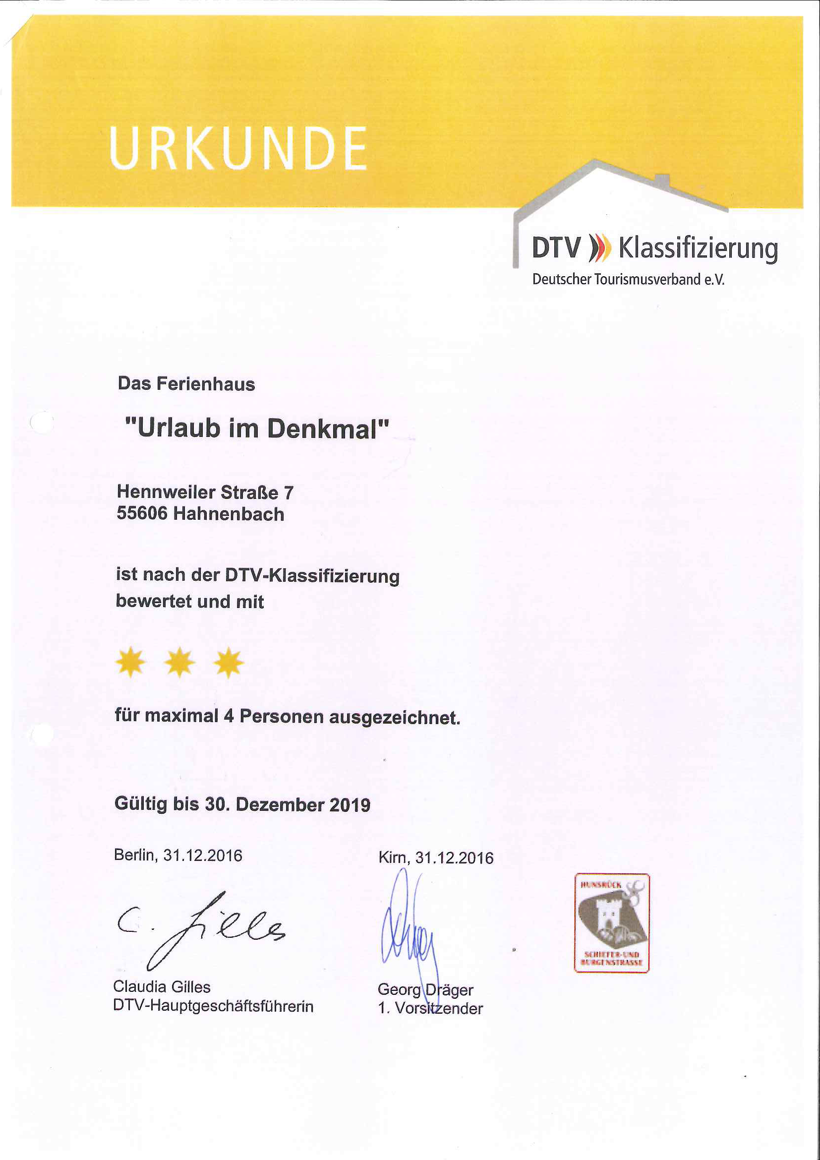 DTV Zertivikat Klassifizierung