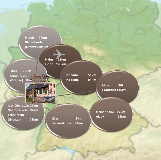 Entfernungen Anreise nach Hahnenbach